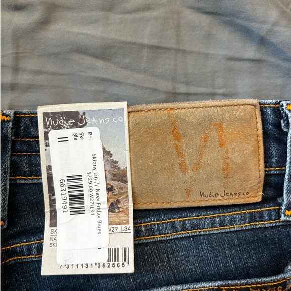 NWT Nudie Jeans Co Skinny Lin Jeans Size W27 L34 - Picture 5 of 6